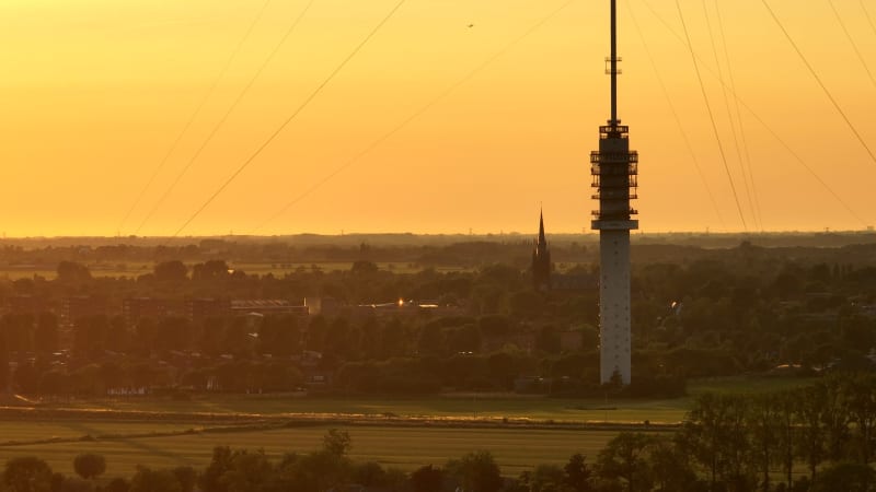 Gerbrandytoren tv and radio tower in Lopik and IJsselstein, the Netherlands