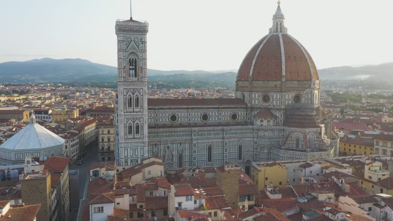 Aerial view of Santa Maria del Fiore, Florence, Italy.