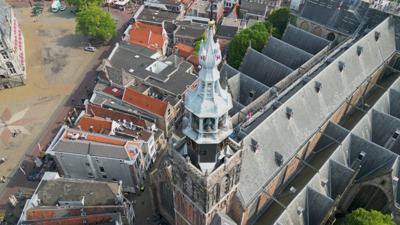 Old church in the city center of Gouda