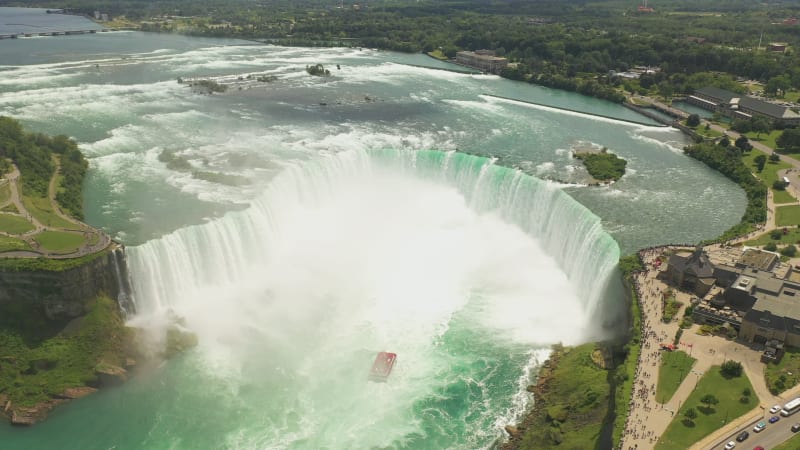 Aerial des chutes du Niagara, Niagara, États-Unis.