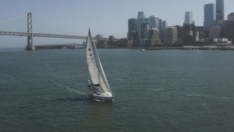 Sailboat Carving in San Francisco bay