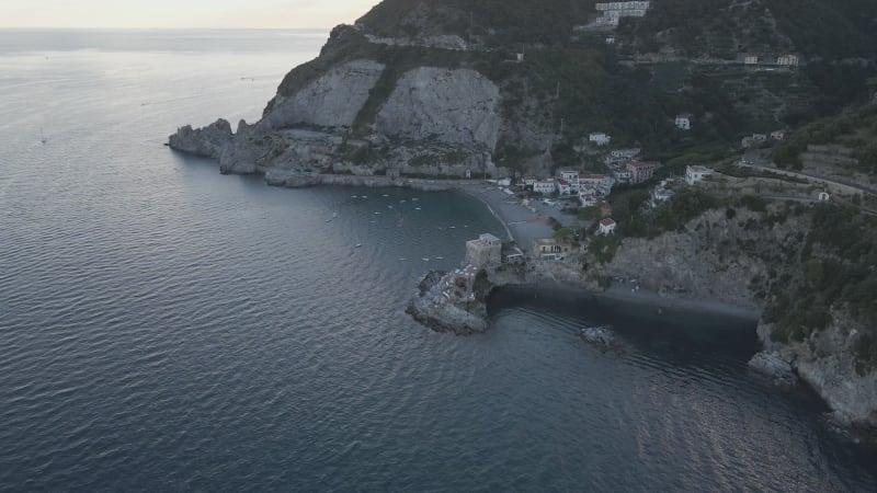 Aerial view of Erchie, Amalfi Coast, Salerno, Campania, Italy.