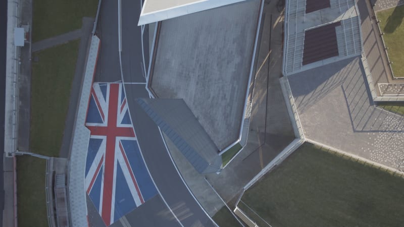 Bird's Eye View of the Podium Area of Silverstone F1 Race Circuit