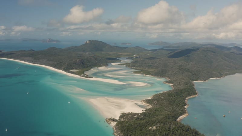 Aerial view of Whitehaven Beach.