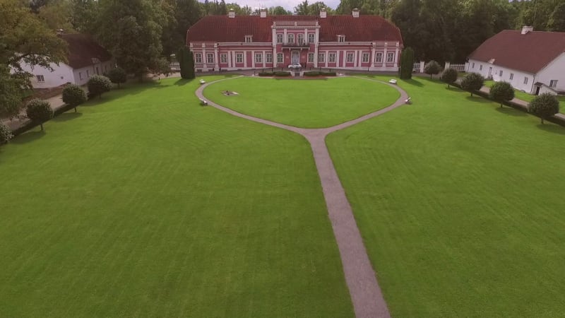 Aerial view of old Sagadi Manor, situated in the Lahemaa National Park.