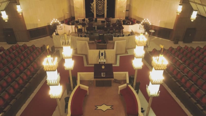 Aerial view of Jerusalem great synagogue, Israel.