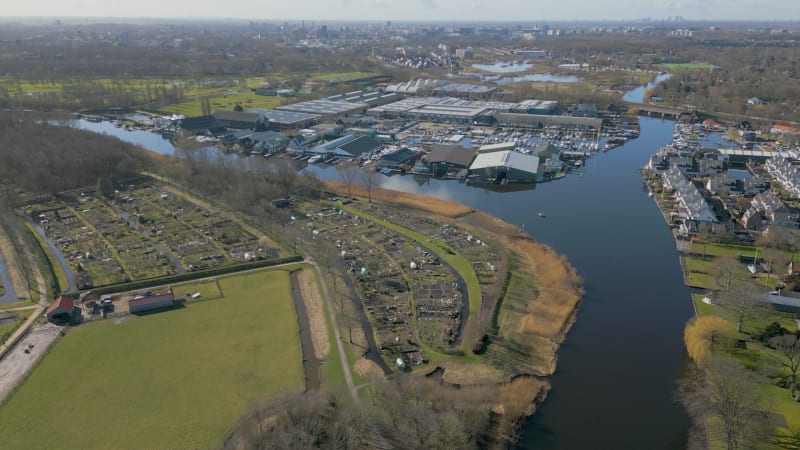 Harbour in Warmond, Netherlands: Boats and Waterfront View