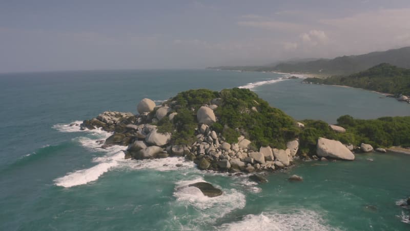 Aerial view of Playa del Cabo, Colombia.