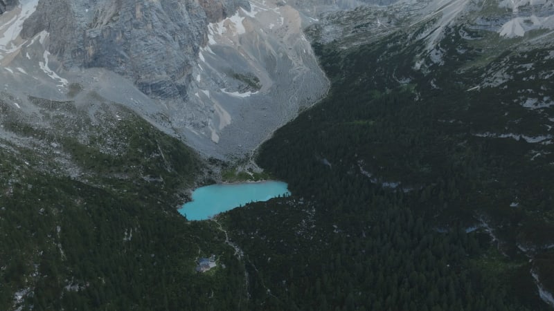 Aerial view Cortina d'Ampezzo, Trentino, South Tyrol, Italy.