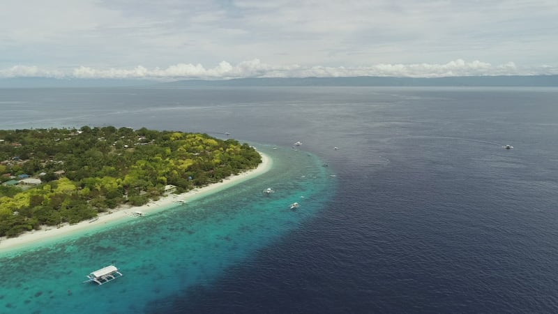 Aerial view of Balicasag Island.
