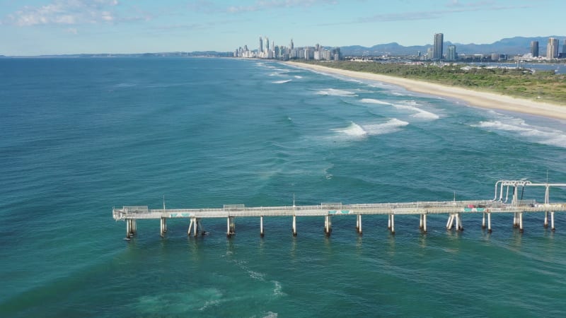 Aerial view of Sand Pumping Jetty, The Spit