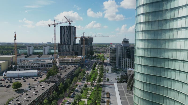 Office buildings and construction site Utrecht