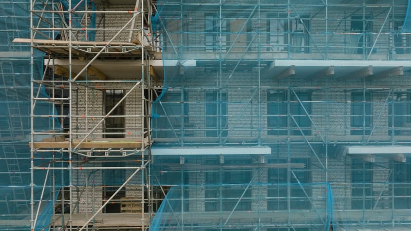 Capturing an Aerial View of Construction Site Materials