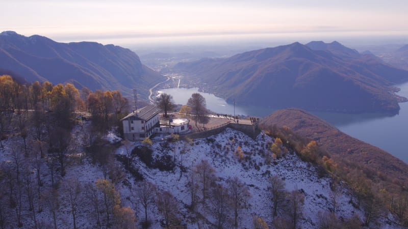 Sighignola Mountain and the Balcone D'Italia Overlooking Lake Lugano