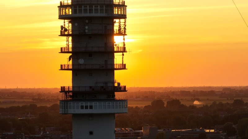 Gerbrandytoren tv and radio tower in Lopik and IJsselstein, the Netherlands