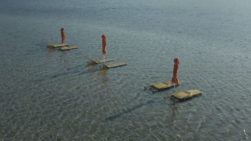 Beach Beds on Water in Keflonia