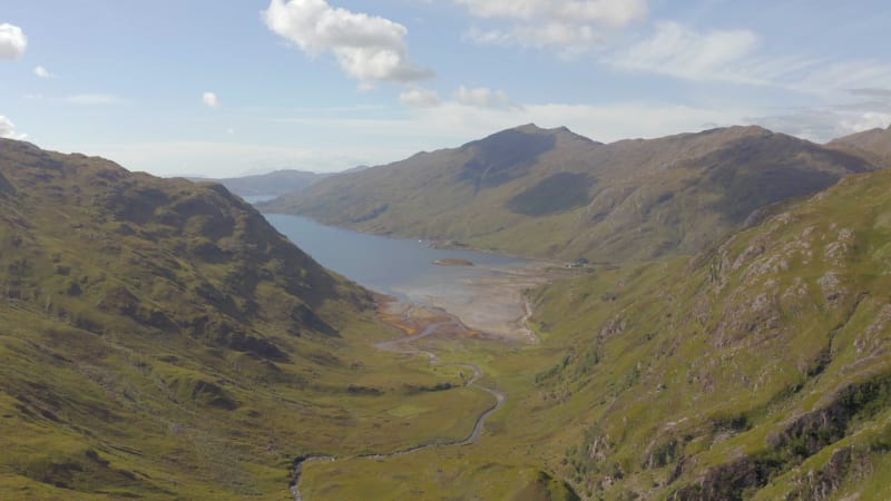 Scottish Highlands Aerial View With Beautiful Landscape Views