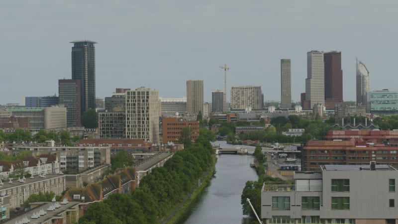 Spectacular Aerial View of Den Haag, Netherlands