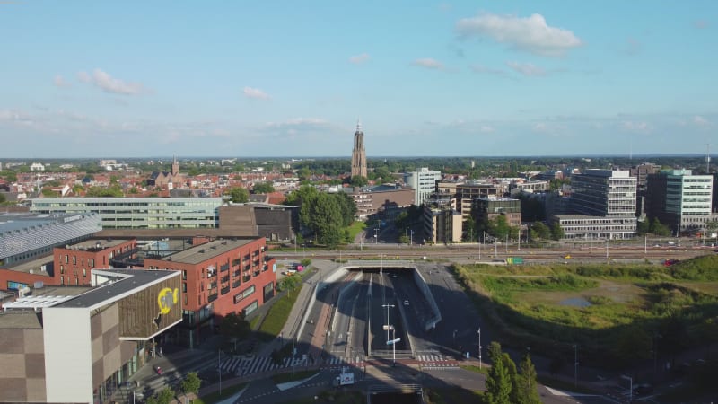 A network of roads near the Eemhuis in Amersfoort, Utrecht province, Netherlands.