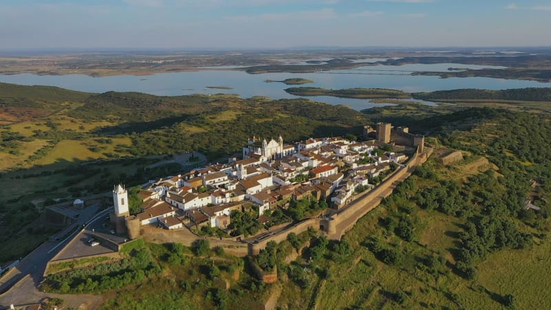 Aerial view of the Monsaraz Castle