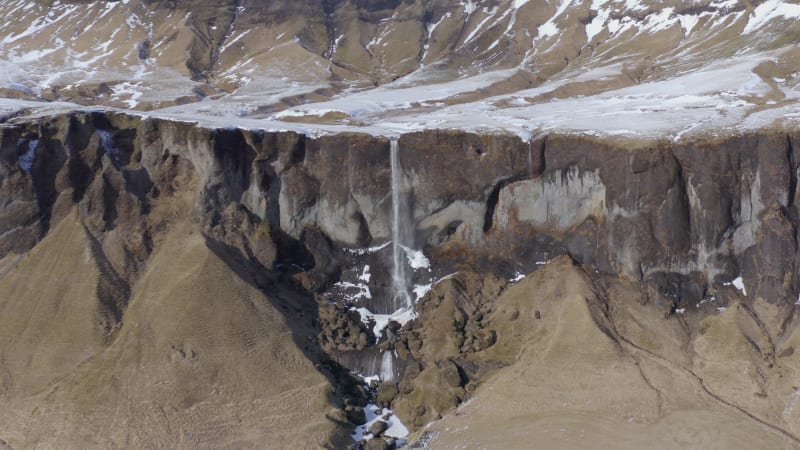 Beautiful Small Waterfall in Picturesque Iceland