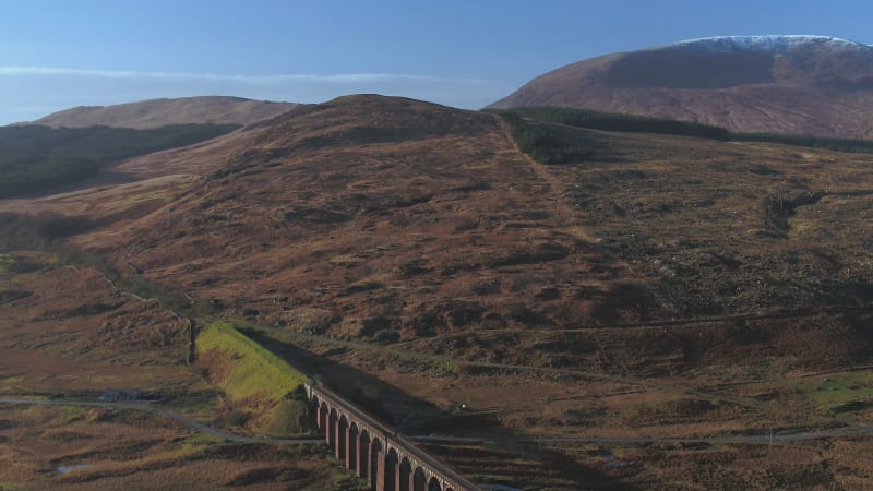 Aerial View of the Old Fleet Viaduct in Scotland