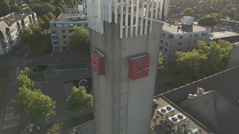 Houten City Hall Clock Tower Aerial View