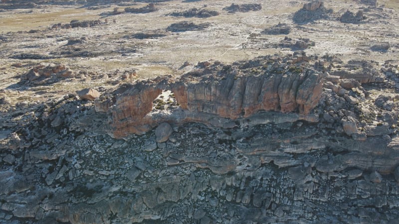 Aerial view of Wolfberg Arch hiking trail in Cederberg, Western Cape, South Africa.