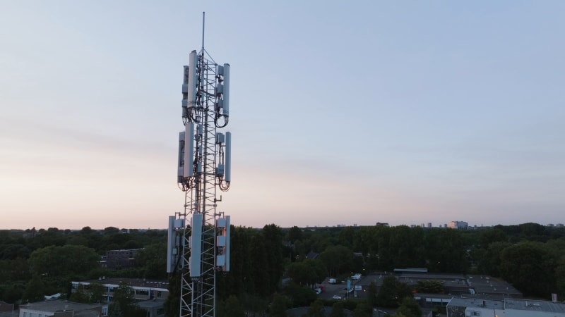 Telecommunication pole in IJsselstein, the Netherlands