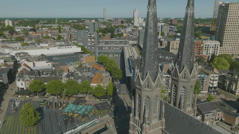 Aerial View of Tilburg City Centre, Netherlands