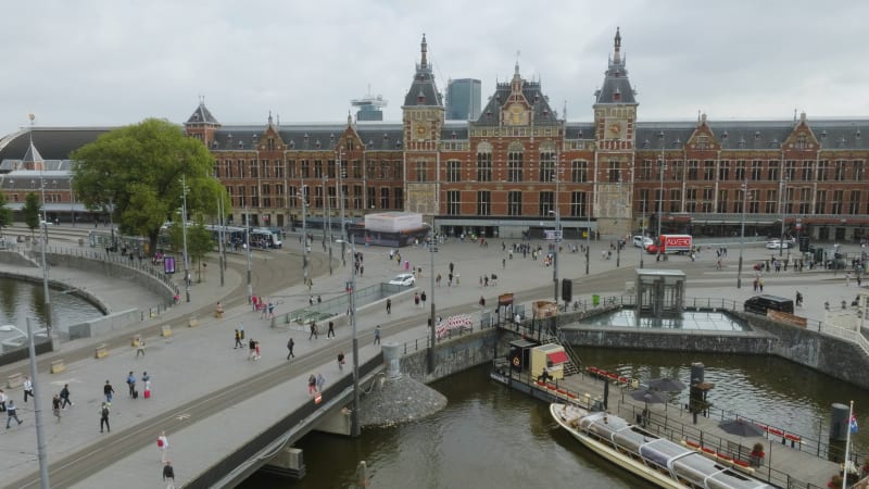 Overhead View of Amsterdam Central Station