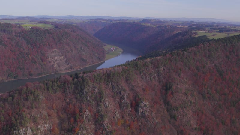 A Section of The Danube Loop in the Fall A Meandering Bend in the River