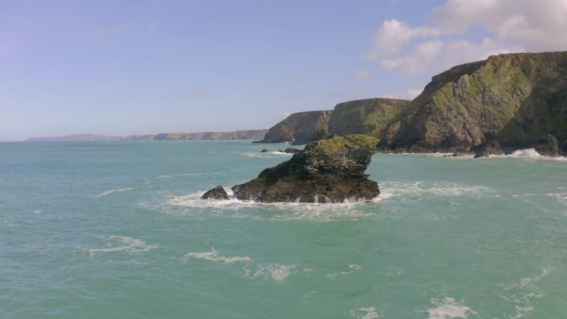 The Rocky Coastline of the Godrevy Heritage Coast in Cornwall UK