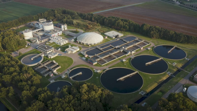 Large water treatment facility in the Netherland