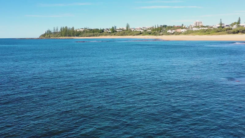 Aerial view of Shelly Beach Caloundra, Sunshine Coast, Queensland, Australia