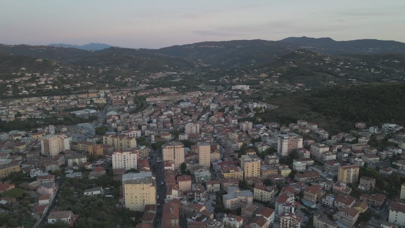 Aerial view of Agropoli old town in Campania, Salerno, Italy.