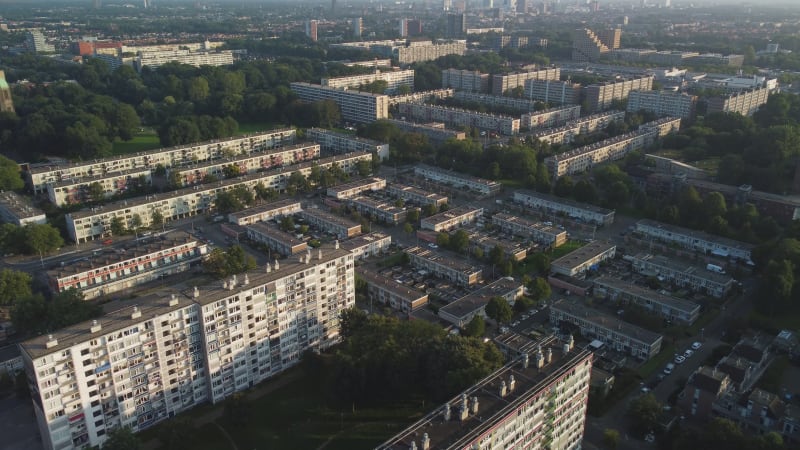 Flats in Overvecht neighborhood of Utrecht, the Netherlands.