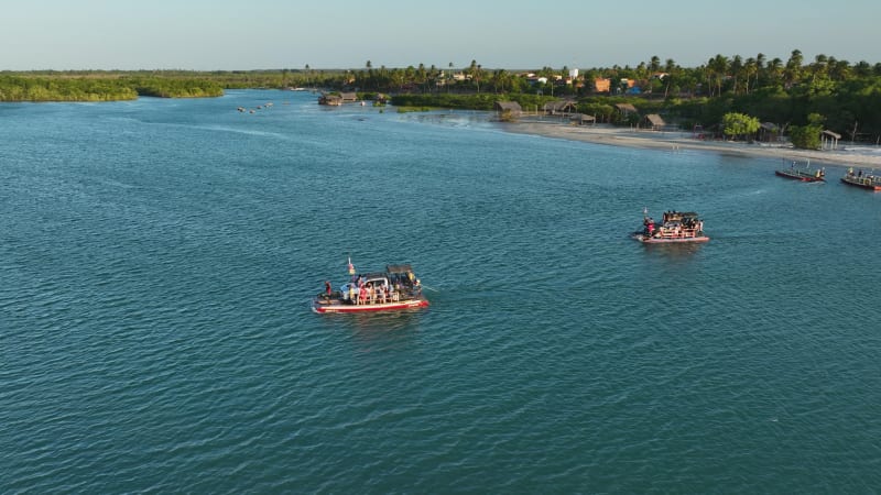 Boats Sailing in Northeastern Brazil