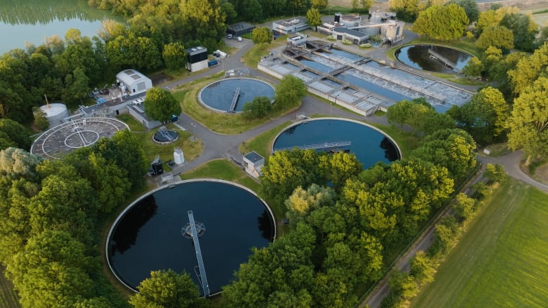 Water cleaning facility in Nieuwegein, the Netherlands. Where Sewage water get's treated.