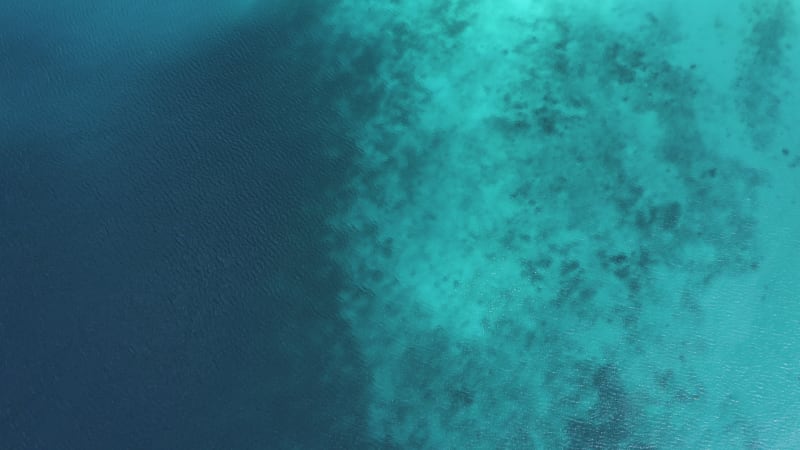 Aerial View of Clear Blue Ocean in Curacao