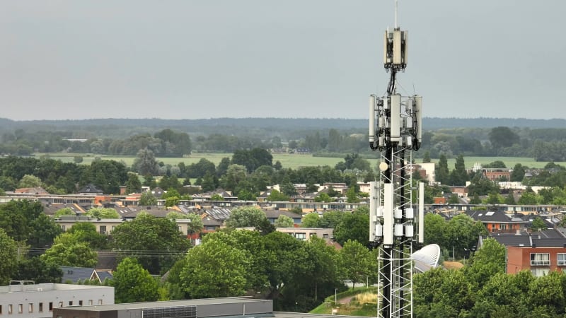 Telecommunication pole in Houten, the Netherlands