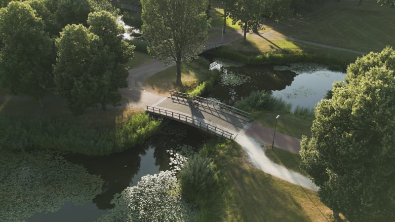 Forest Pond Bicycle Ride Aerial View