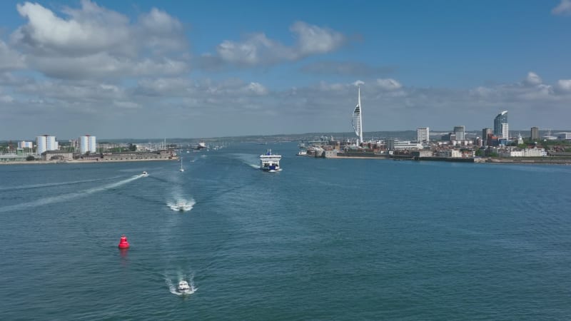 A Ferry Departing Portsmouth Harbour