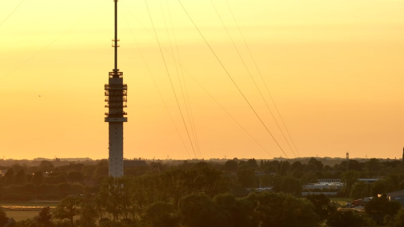 Gerbrandytoren tv and radio tower in Lopik and IJsselstein, the Netherlands