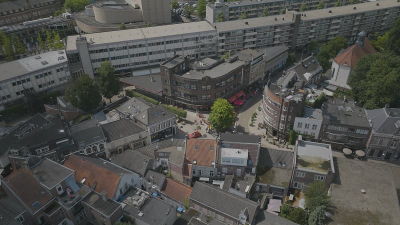 Overhead View of a Tilburg Neighborhood in the Netherlands