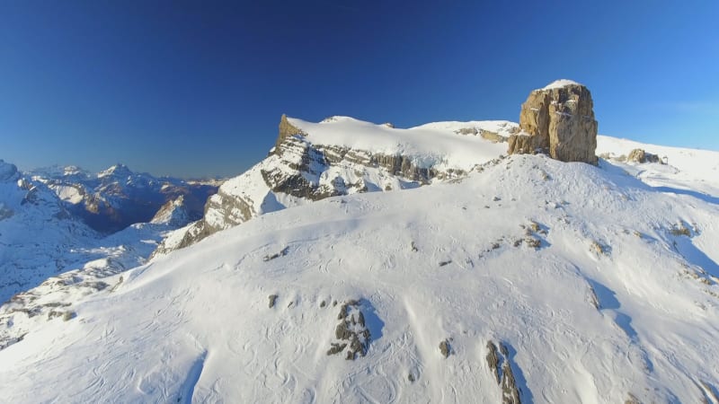 Mountain Peak Aerial Reveal