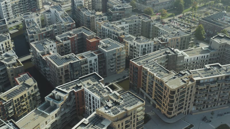 Modern Living: An Aerial View of an Apartment Building in Diemen Zuid, Netherlands