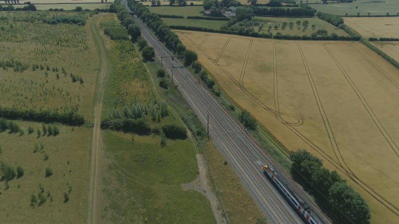 Fast Commuter Train in the Countryside