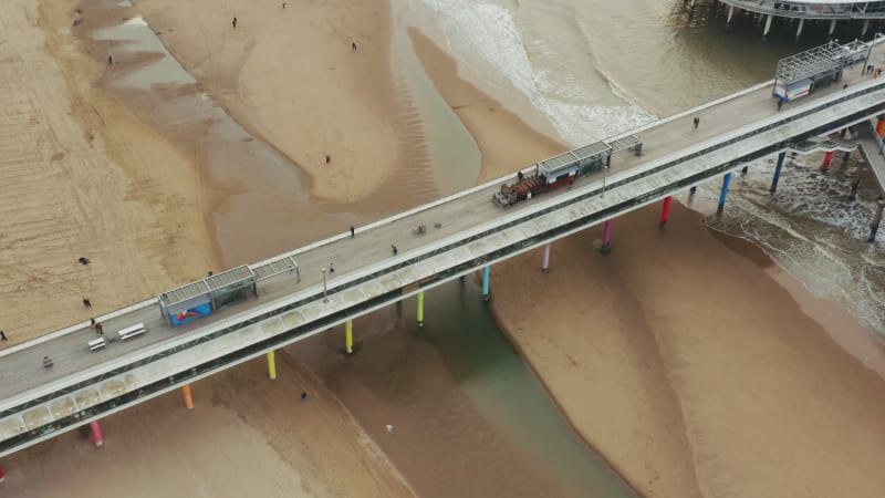 People Walking on the Scheveningen Pier, Netherlands