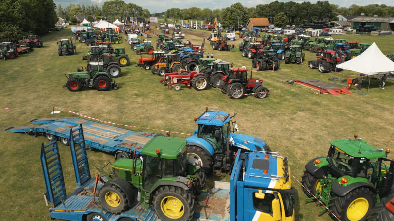 tractor pulling event in a rural area of Utrecht, the Netherlands